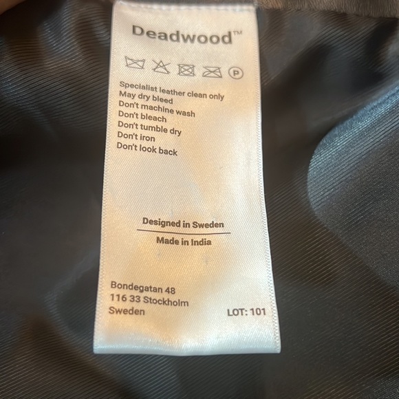 Deadwood Narvik recycled fleece and leather jacket - Picture 8 of 8